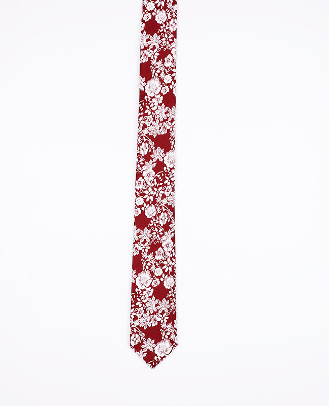 Cravate Liberty Rouge n°2 Homme en Coton | Clovis - Unipap's