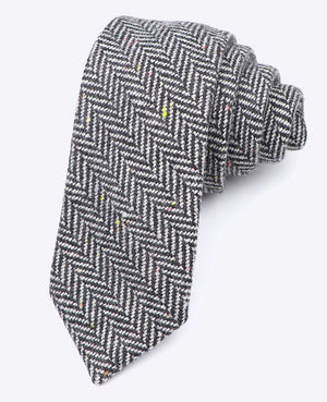 Cravate Tartan Gris n°1 Homme en Laine | Norbert - Unipap's