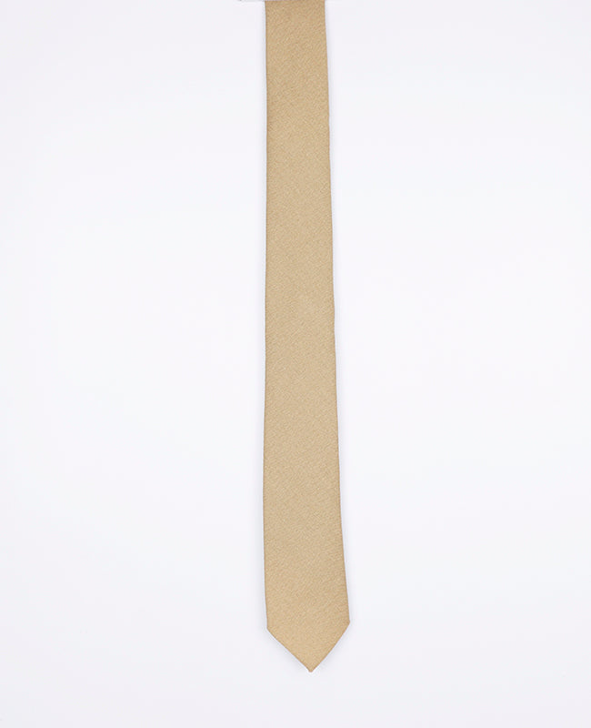 Cravate Beige n°1 Homme en Lin | Basile - Unipap's