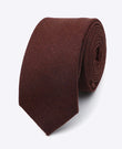 Cravate Marron n°2 Homme en Lin | Basile - Unipap's
