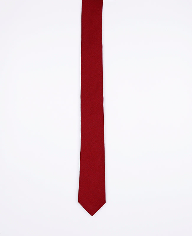 Cravate Rouge n°2 Homme en Lin | Basile - Unipap's