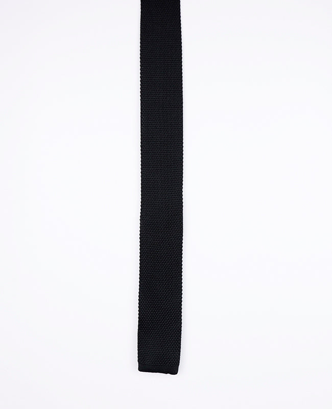 Cravate Noir Homme en Tricot «Léon»