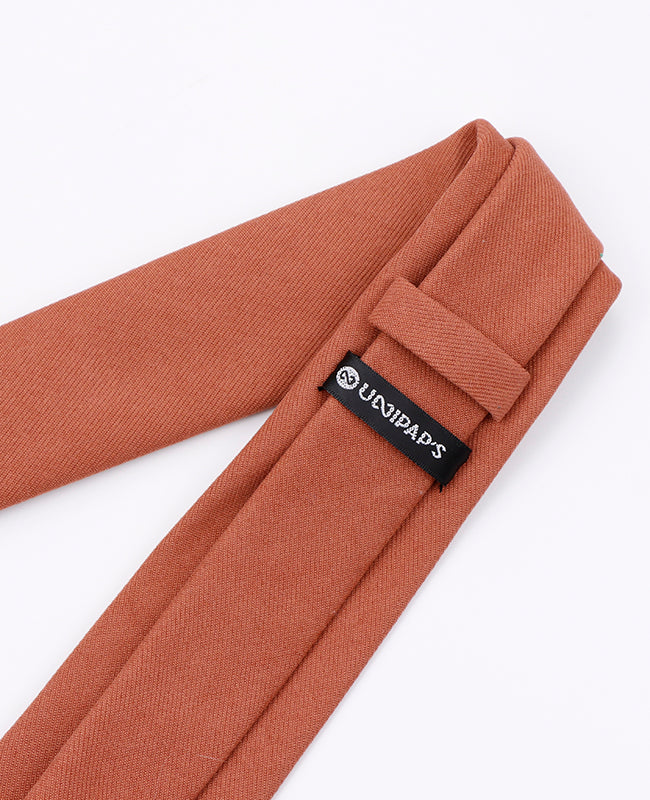Cravate Terracotta n°3 Homme en Effet Velours «Simon»