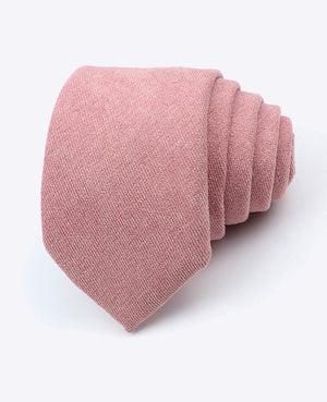 Cravate Rose n°2 Homme en Effet Velours «Simon»