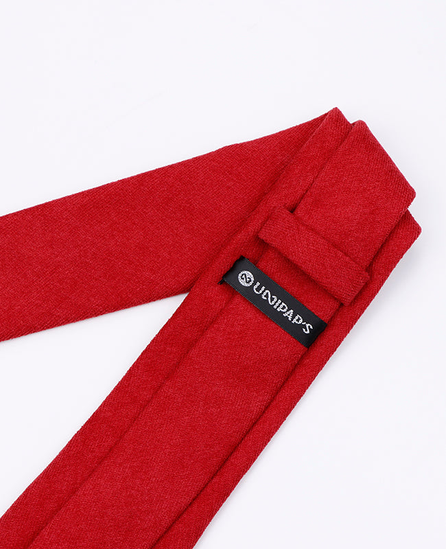 Cravate Rouge n°2 Homme en Effet Velours | Simon - Unipap's