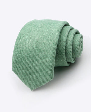 Cravate Vert n°2 Homme en Effet Velours «Simon»