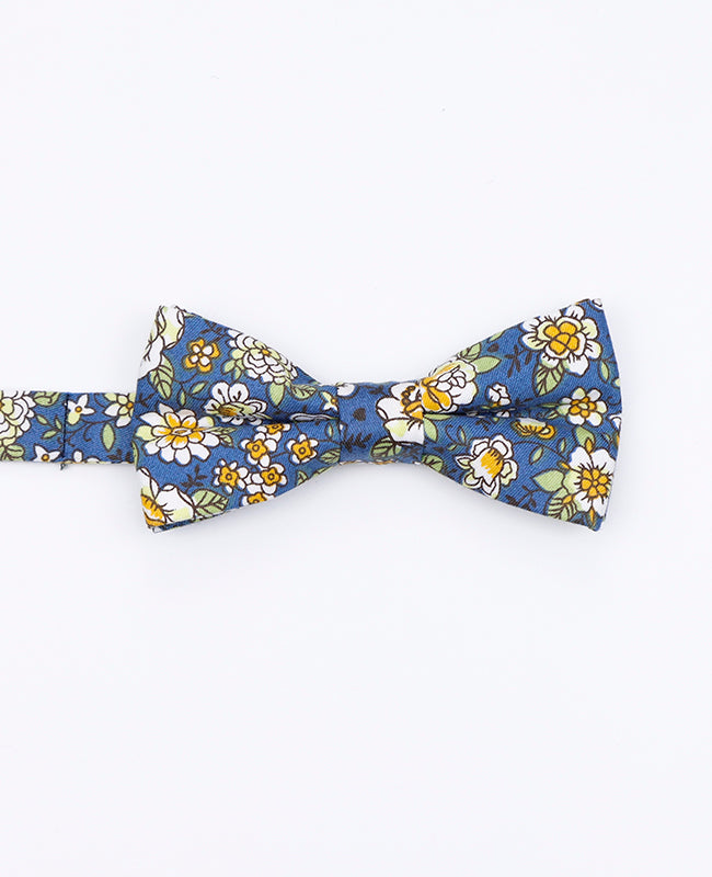 Noeud Papillon Liberty Bleu n°2 Enfant en Coton | Gaspard - Unipap's
