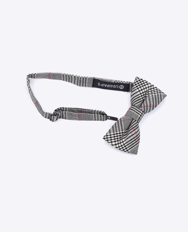 Noeud Papillon Tartan Gris n°3 Enfant en Coton «Marcel»