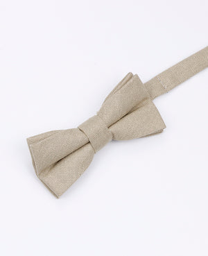 Noeud Papillon Beige n°2 Enfant en Lin | Basile - Unipap's