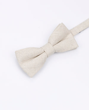 Noeud Papillon Blanc n°2 Enfant en Lin | Basile - Unipap's