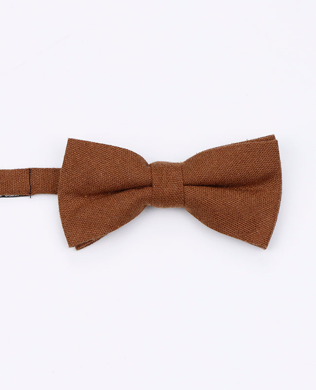 Noeud Papillon Marron n°1 Enfant en Lin | Basile - Unipap's