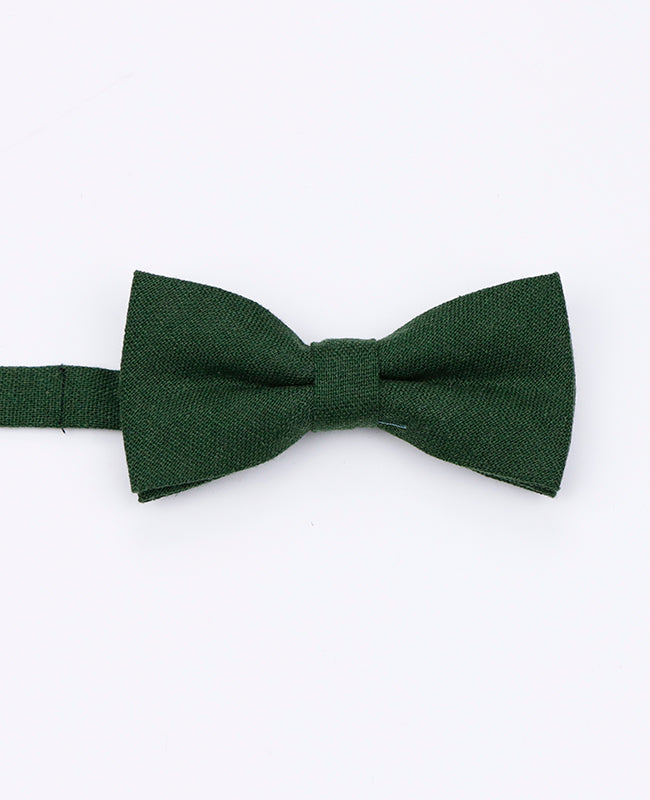 Noeud Papillon Vert n°2 Enfant en Lin | Basile - Unipap's