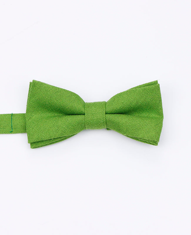 Noeud Papillon Vert n°4 Enfant en Lin | Basile - Unipap's