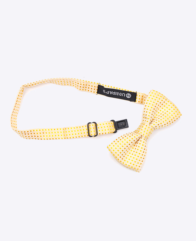 Noeud Papillon Jaune n°2 à Pois Enfant en Polyester | Louis - Unipap's