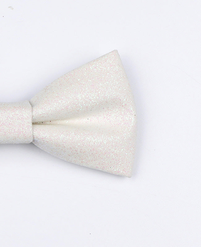 Noeud Papillon à Paillettes Blanc Enfant en Polyester «Olive»