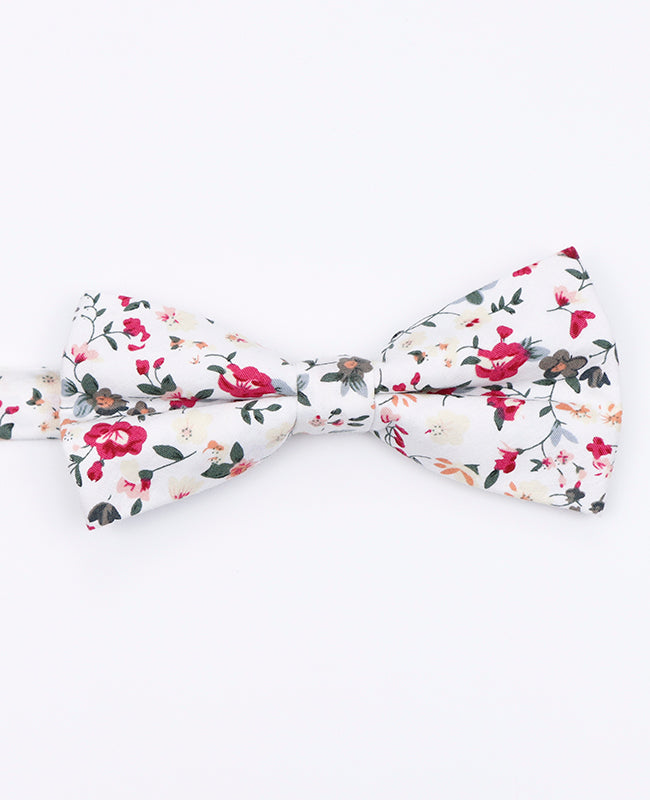 Noeud Papillon Liberty Blanc n°2 Homme en Coton | Charles - Unipap's