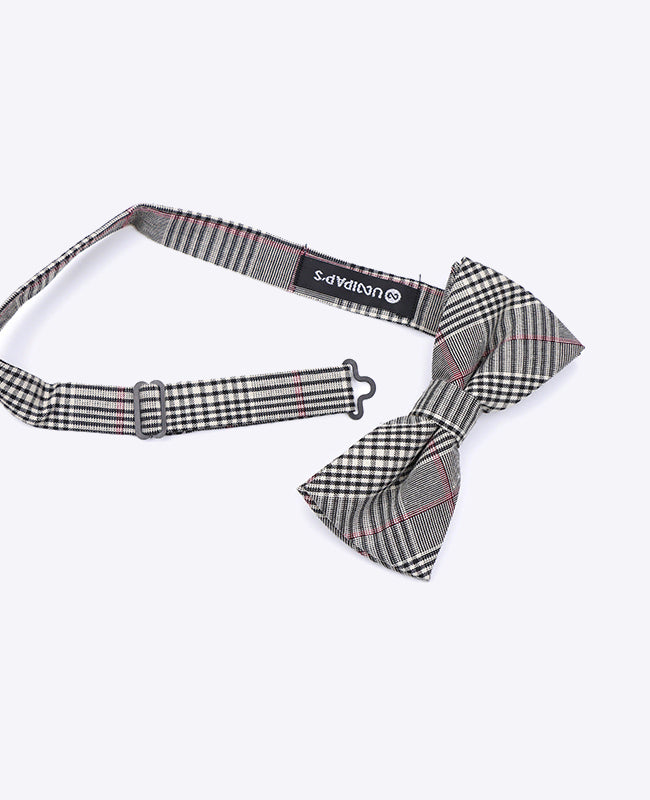 Noeud Papillon Tartan Gris n°3 Homme en Coton «Marcel»