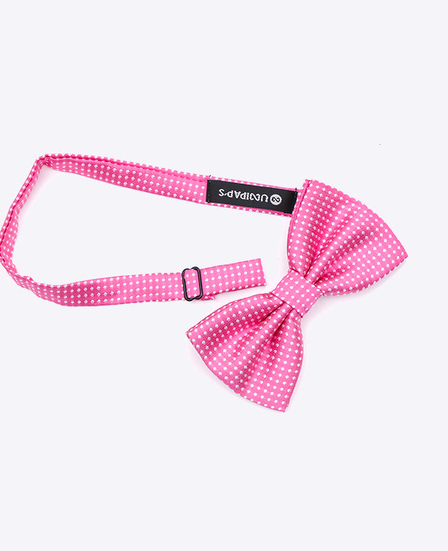 Noeud Papillon Rose n°2 à Pois Homme en Polyester | Louis - Unipap's