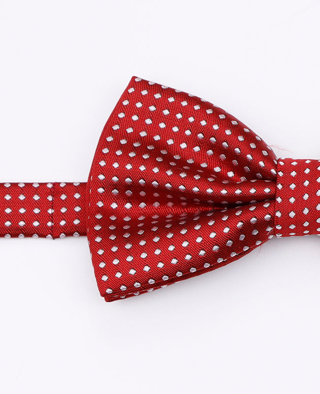 Noeud Papillon Rouge n°2 à Pois Homme en Polyester | Louis - Unipap's