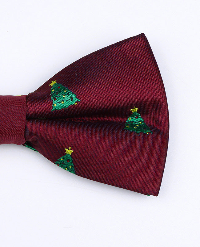 Noeud Papillon de Noël Rouge n°1 Homme en Polyester «Christmas»