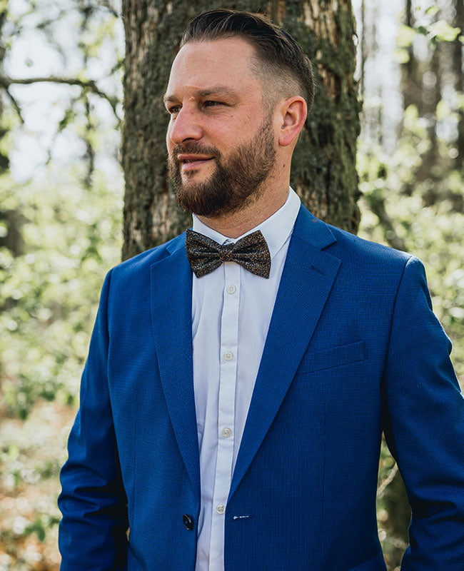 Noeud Papillon à Paillette Noir n°2 Homme en Polyester «Olive»