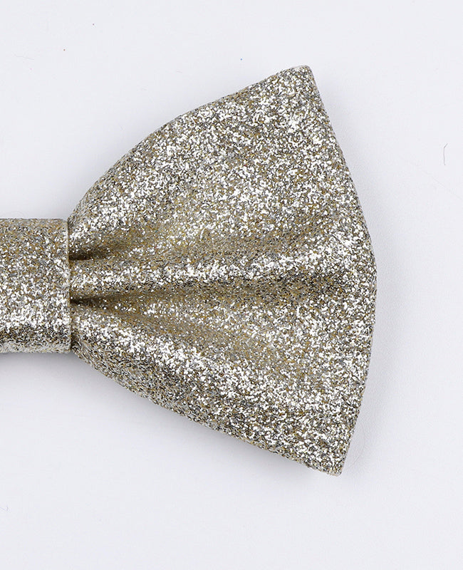 Noeud Papillon à Paillettes Argent n°3 Homme en Polyester «Olive»