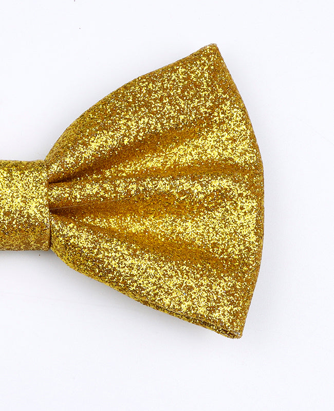 Noeud Papillon à Paillettes Doré n°1 Homme en Polyester «Olive»