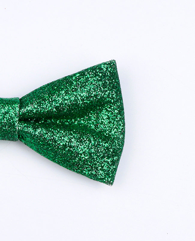 Noeud Papillon à Paillettes Vert n°1 Enfant en Polyester «Olive»