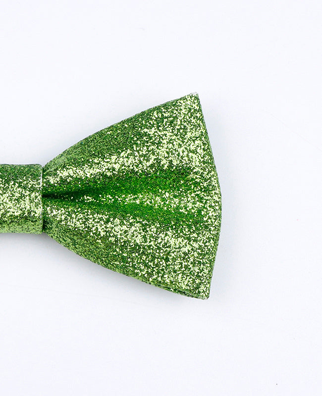 Noeud Papillon à Paillettes Vert n°2 Enfant en Polyester «Olive»