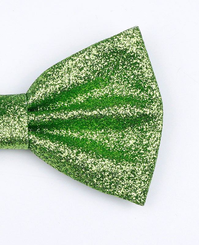 Noeud Papillon à Paillettes Vert n°2 Homme en Polyester «Olive»