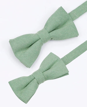 Noeuds Papillon Vert n°2 Père & Fils en Effet Velours «Simon»