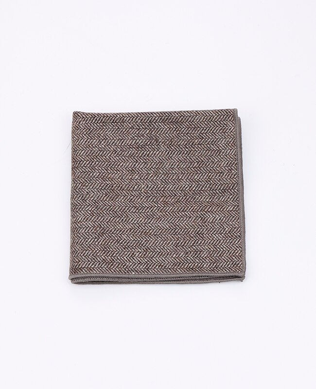 Pochette de Costume Tartan Gris n°12 en Laine «Norbert»