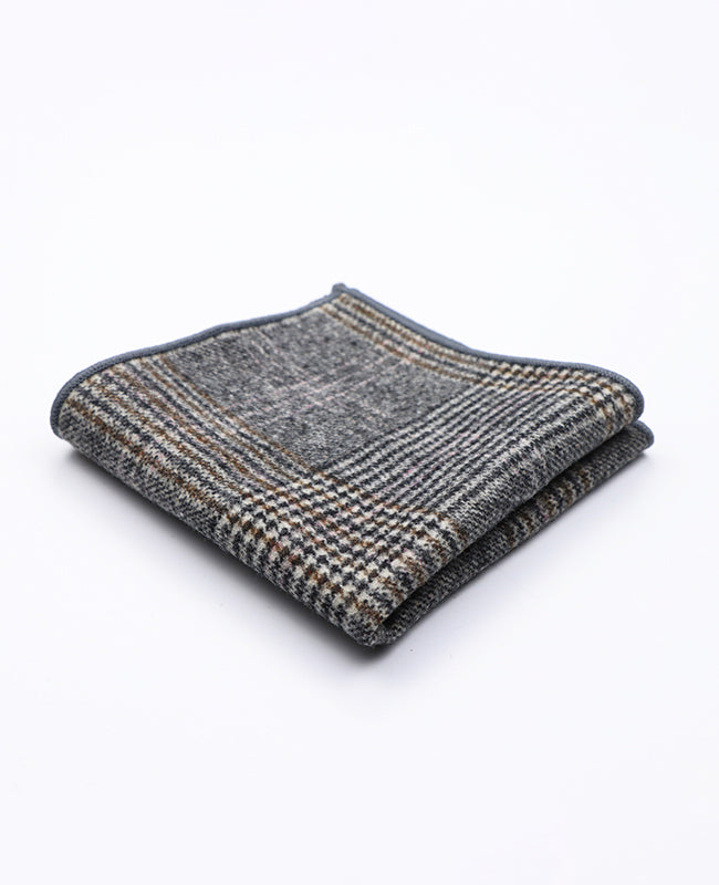 Pochette de Pochette Tartan Gris n°7 en Laine | Norbert - Unipap's