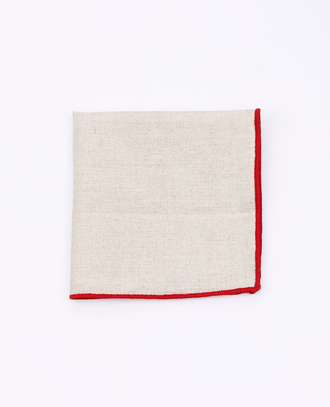 Pochette de Costume Blanc n°2 en Lin | Basile - Unipap's