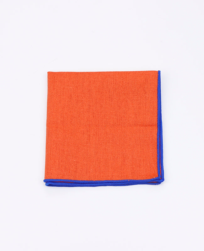 Pochette de Costume Orange n°1 en Lin | Basile - Unipap's