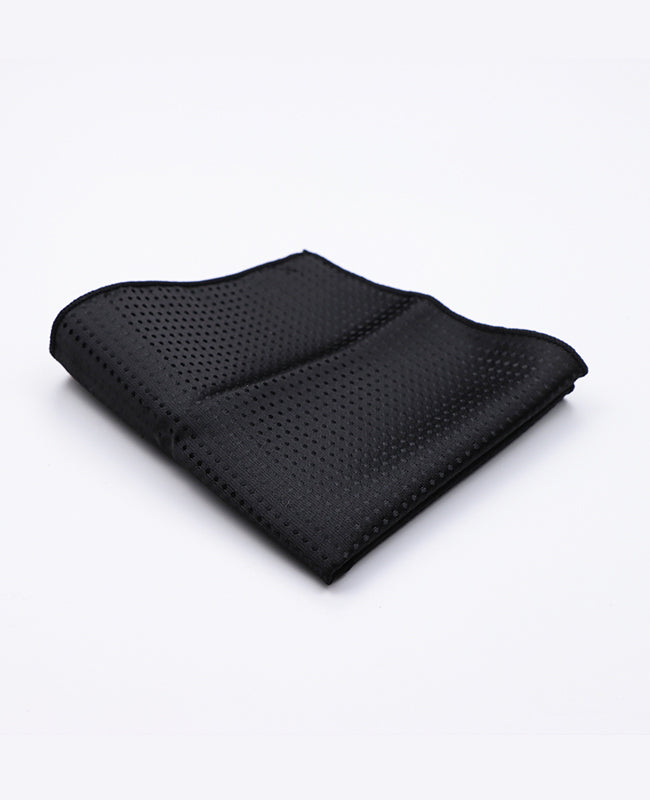 Pochette de Costume Noir n°1 à Pois en Polyester «Louis»