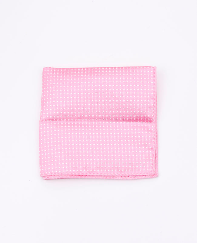 Pochette de Costume Rose n°1 à Pois en Polyester «Louis»