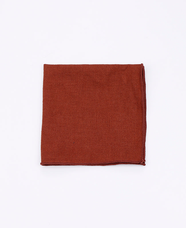 Noeud Papillon + Pochette de Costume Terracotta Homme en Coton «Edgard»