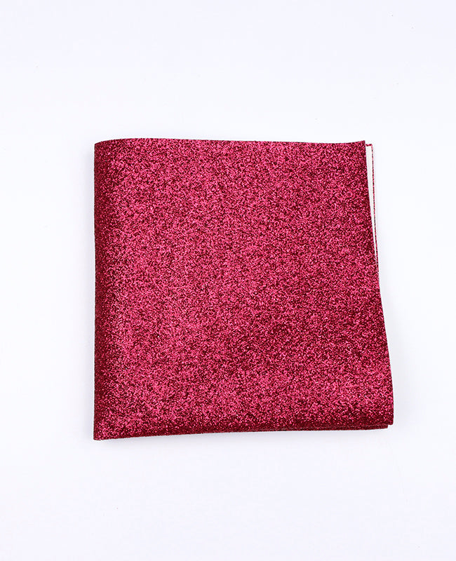 Pochette de Costume à Paillettes Rouge n°1 en Polyester «Olive»
