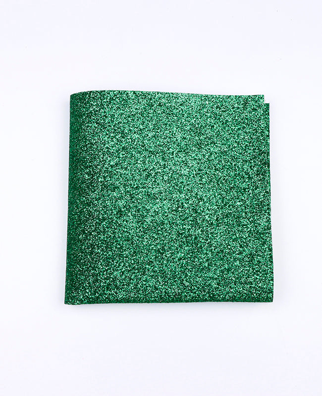 Pochette de Costume à Paillettes Vert n°1 en Polyester «Olive»