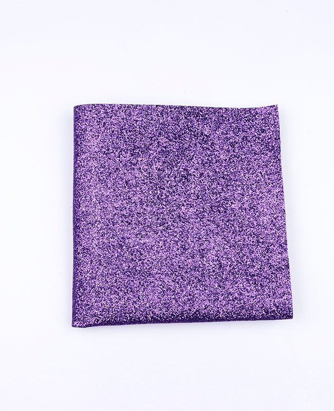 Pochette de Costume à Paillettes Violet en Polyester «Olive»
