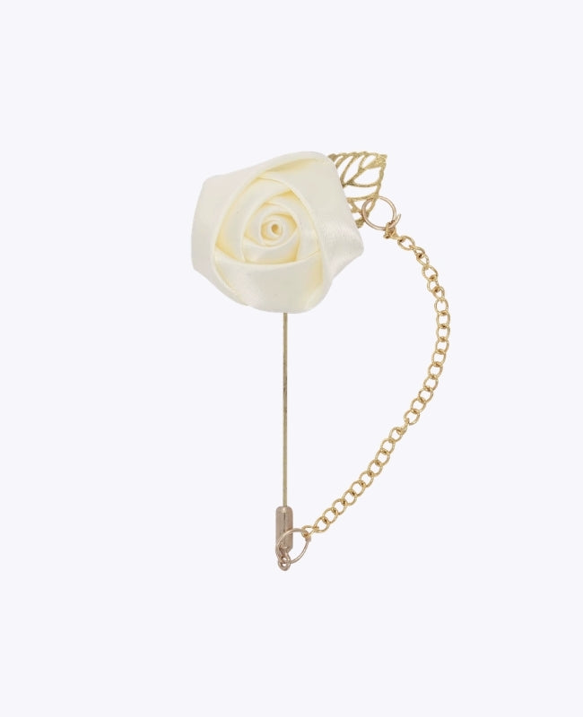 Boutonnière Fleur Beige Homme «Alfred»
