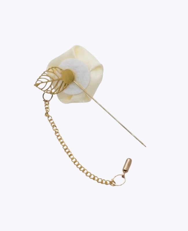 Boutonnière Fleur Beige Homme «Alfred»