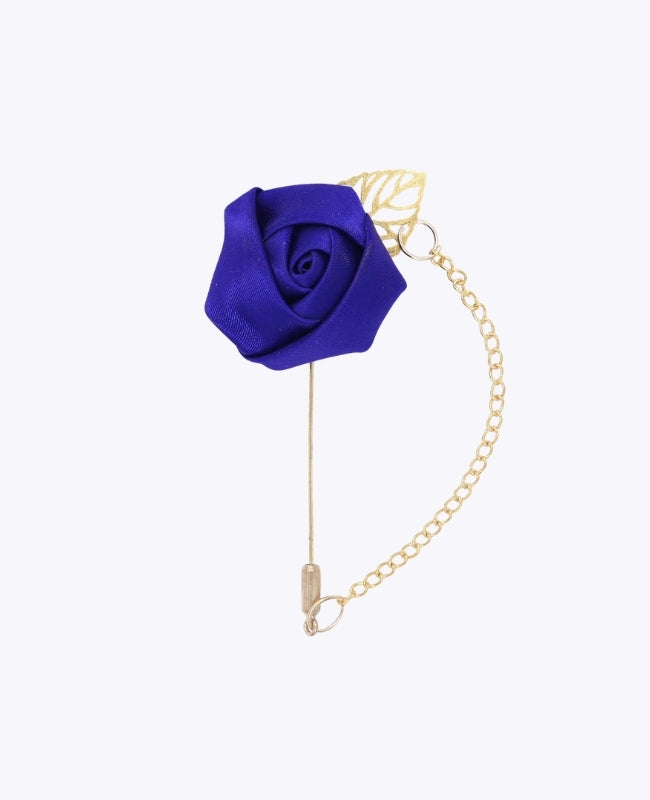 Boutonnière Fleur Bleu Homme «Alfred»