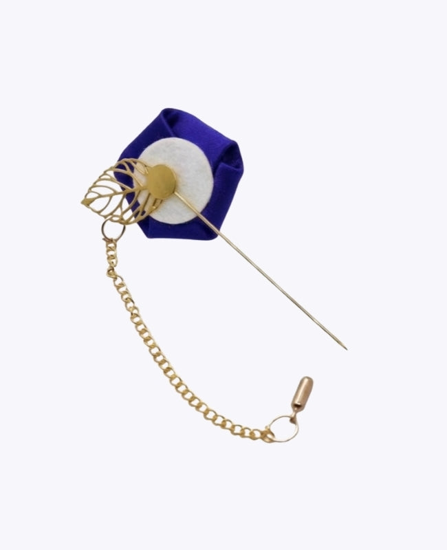 Boutonnière Fleur Bleu Homme «Alfred»