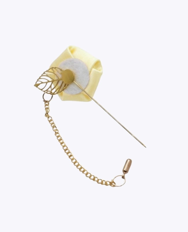 Boutonnière Fleur Jaune Homme «Alfred»