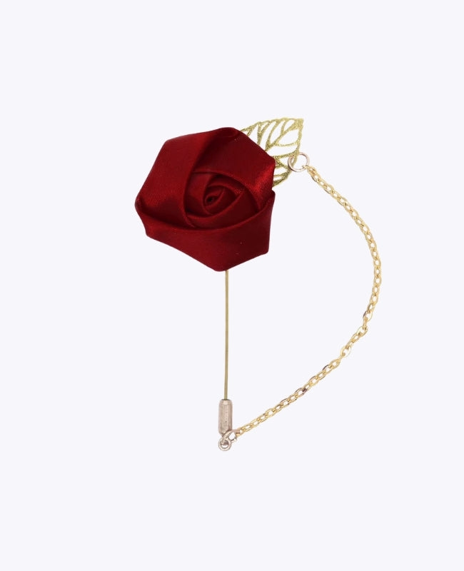 Boutonnière Fleur Rouge Homme «Alfred»