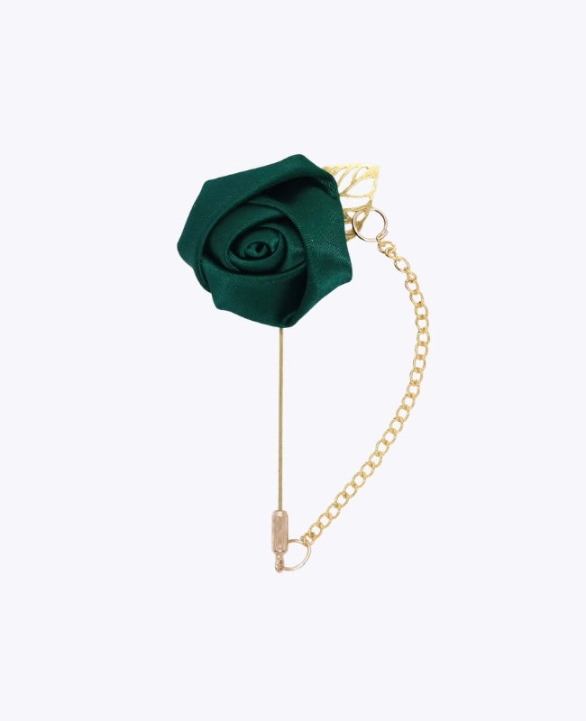 Boutonnière Fleur Vert Homme «Alfred»