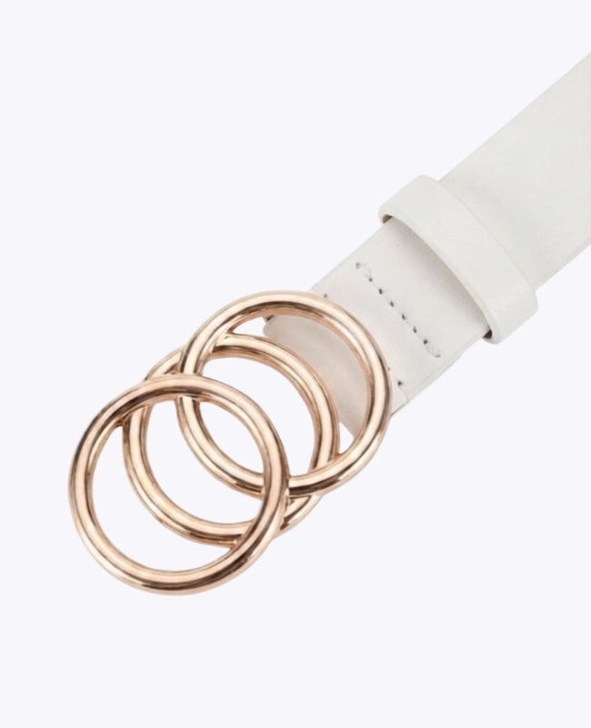 Ceinture de Robe Femme Blanc en Cuir "Clémence"