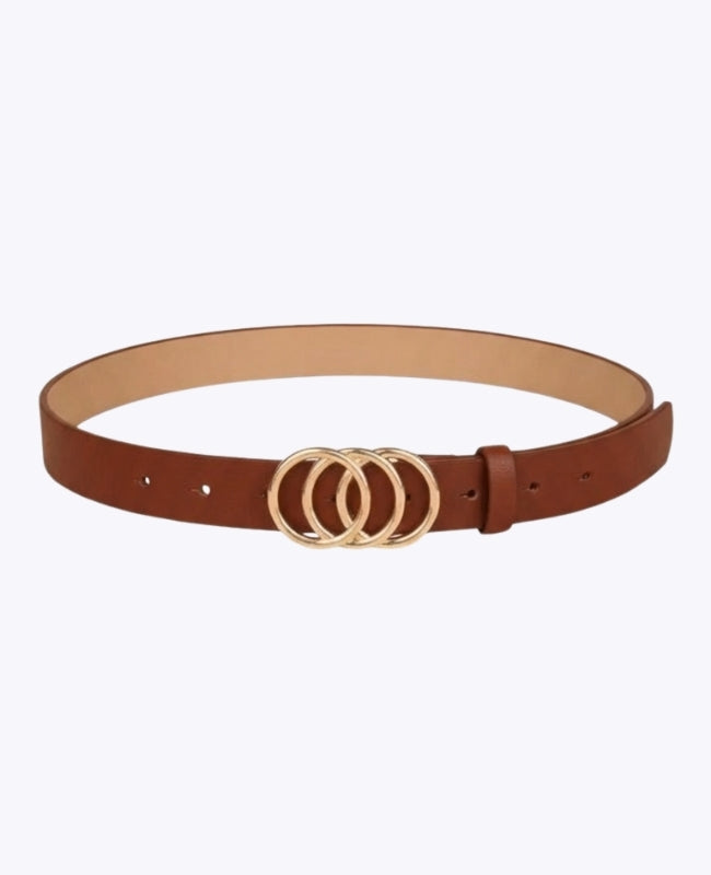 Ceinture de Robe Femme Marron en Cuir "Clémence"